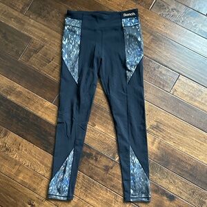 Bench Black Leggings with Blue Accents